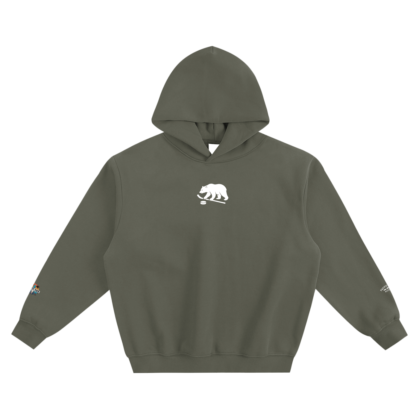Fleeced Boxy Bear Hoodie
