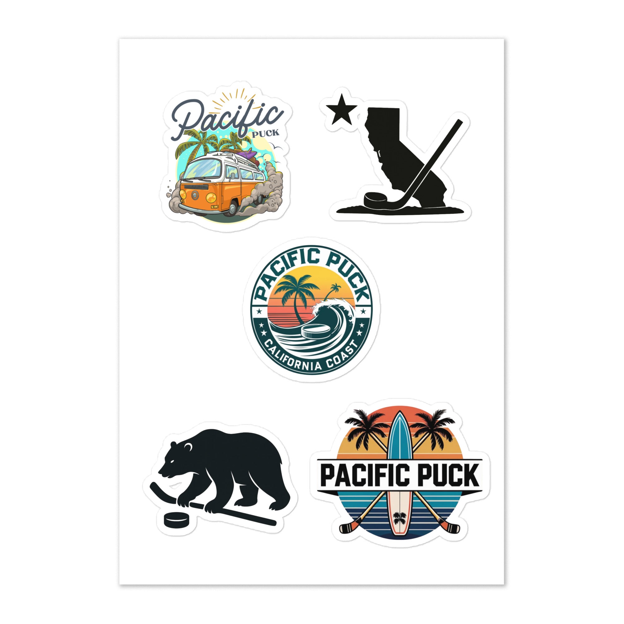 Pacific Puck Sticker sheet